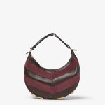 FENDI graphy Small Leather and suede bag with two-tone inlay
